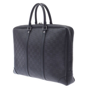Louis Vuitton PDV Infini Black Leather Bag Damier Onyx Voyage Business